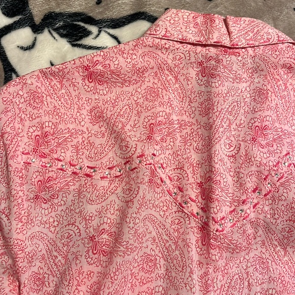 Panhandle Slim Pink Paisley Pearl Snap 😍 - Picture 5 of 7